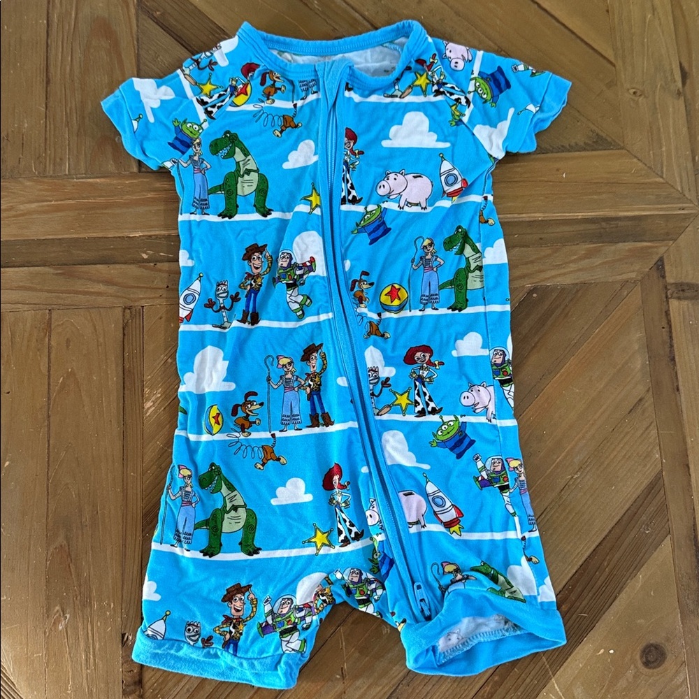 Little Sleepies Blue Toy Print Kids Pajamas